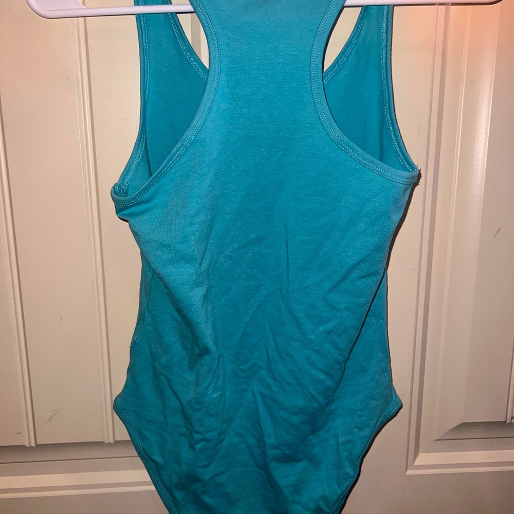 Blue tank top bodysuit